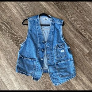 vintage Men’s calvin klein denim vest Size L